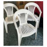 Three Plastic Chairs