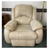 Tan Suede Electric Reclining Chair in Good Shape.