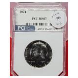 Graded 1974 Kennedy Half Dollar MS67
