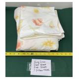 Floral King Size Flat Sheet, Fitted Sheet and