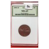 2004-D Jefferson Nickel Peace Medal MS69