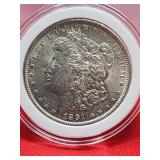 1891 Morgan Silver Dollar