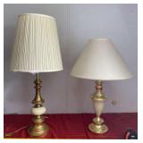 Lamps. One has Lamp Shade Coming Apart.