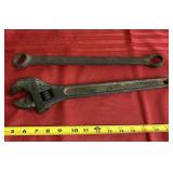 Crescent Wrench and Wrench