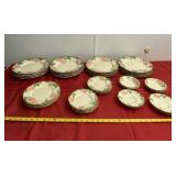Franciscan Hand Decorated Plates and Small Bowls