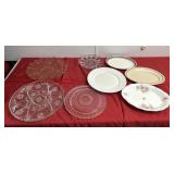 Glass Platters with Plates