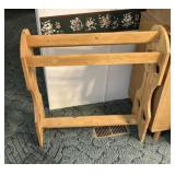 Wooden Blanket Rack and Magazine Rack