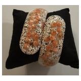 Confetti Sea Shell Lucite Clamper Bracelet