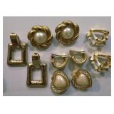 Goldtone Clip Earrings