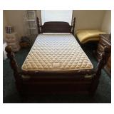 Full Size Mattress with Wooden Bed Frame