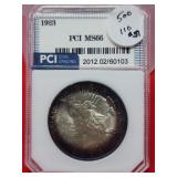 Graded 1923 Peace Silver Dollar