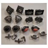 Fashion Jewelry, Black Stones, Clip