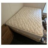 Full Size Bed with Box Spring and Metal Bed Frame