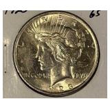 1923 Peace Silver Dollar