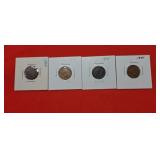 1-1900 Indian Head Penny 3-1901 Indian Head