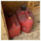 Three Plastic Gas Cans