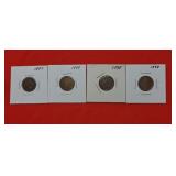 1-1897 3-1898 Indian Head Pennies