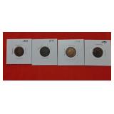 4-1893 Indian Head Pennies