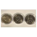 1971, 1972, & 1974 Eisenhower Dollars