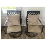 2 Metal Chairs Some Stains
