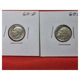 2-1960-D Roosevelt Dimes