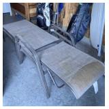 Two Long Chaise Lounging Chairs