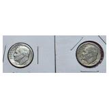 2-1951-D Roosevelt Silver Dimes