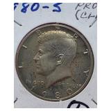 1980-S Proof Kennedy Half Dollar