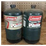 Coleman Propane Tanks One Full Tank & One 1/4 Full