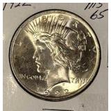 1922 Peace Silver Dollar