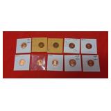10-1969-2008 Lincoln Proof Pennies