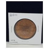 2011 Liberty .999 Copper 1 oz