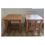 2 Wooden Side Tables  20"x20"x20"
