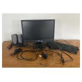 Acer Computer Screen with Keyboard and Speakers