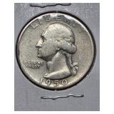 1950-S Washington Silver Quarter