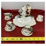 Snowman and Santa Tea Set