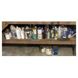 Shelf Contents: Painting Supplies, Cleaning,