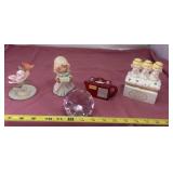 Angel Figurine, Small Tea Pot, Butterfly