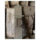 Old Barn Door and Wood Dump Ends for Grain Truck