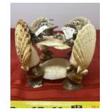 Handmade Shells and Frogs made from Shells