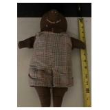 Vintage Handmade Plush Pig with Stitched Features