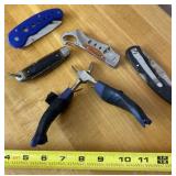 China and DE Knives with Utility Pliers