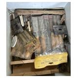 Chisels Brushes and Wood Piece