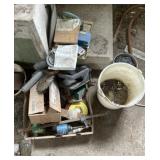 Assortment of Tools, Oil Can, Hammer, Nails, and