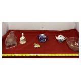 Clear Glass Condiment Bowl with Gold Trim, China