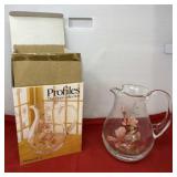 Profiles The Flora Collection Glass Pitcher in
