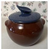 Vintage Brown with Leaf Cookie Jar