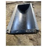 Rubber and Steel Feed Trough Missing One Leg