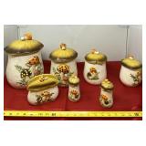 Mushroom Canisters, Napkin Holder and Salt &
