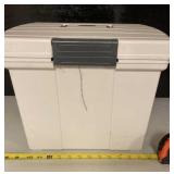 Plastic Carrying Case with Sewing Supplies